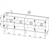 Komoda TESSI 200 4D czarny